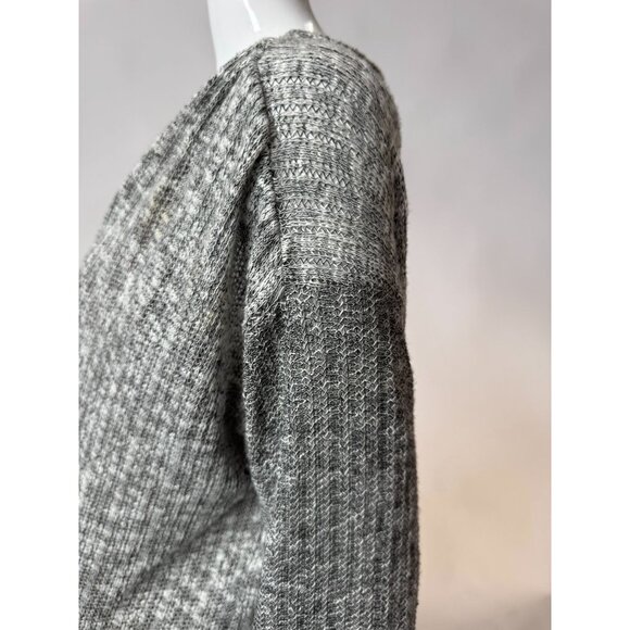Anthropologie Gray Textured Knit Long Open Cardigan Large - Picture 2 of 16